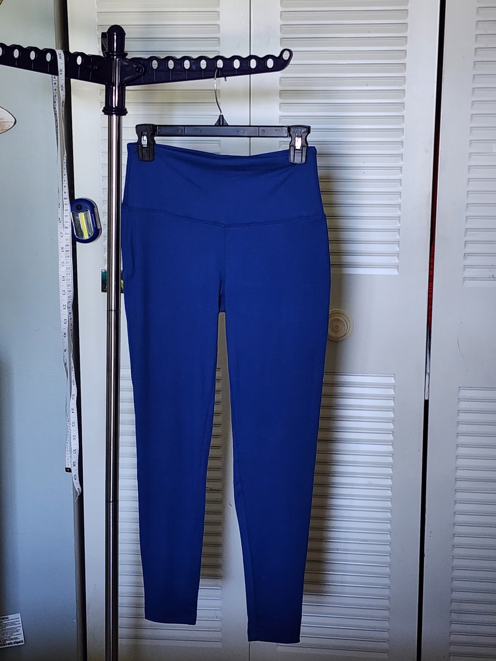 NWOT Zenana Royal Blue High-Waist Leggings, Size L, Polyester and Spandex